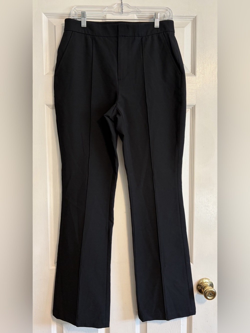 Lands’ End Women’s 6 Black High Rise Flare Stretch Dress Pants Trousers